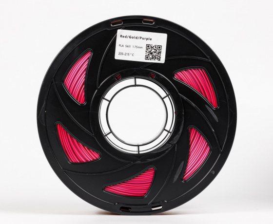 Фото 3 - Червоний Золотий Пурпурний Шовковий Пла Пластик | PLA SILK Red Gold Purple 1кг | 1.75мм | 330м