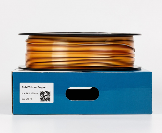 Фото 3 - Золотий Срібний Мідний Шовковий Пла Пластик | PLA SILK Gold Silver Copper 1кг | 1.75мм | 330м